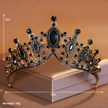 Noble Silver Crystal Bridal Crown – Rhinestone Tiara for Weddings & Parties