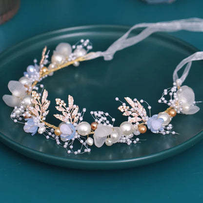 Pearl Flower Bridal Headband – Crystal Wedding Crown & Hair Jewelry