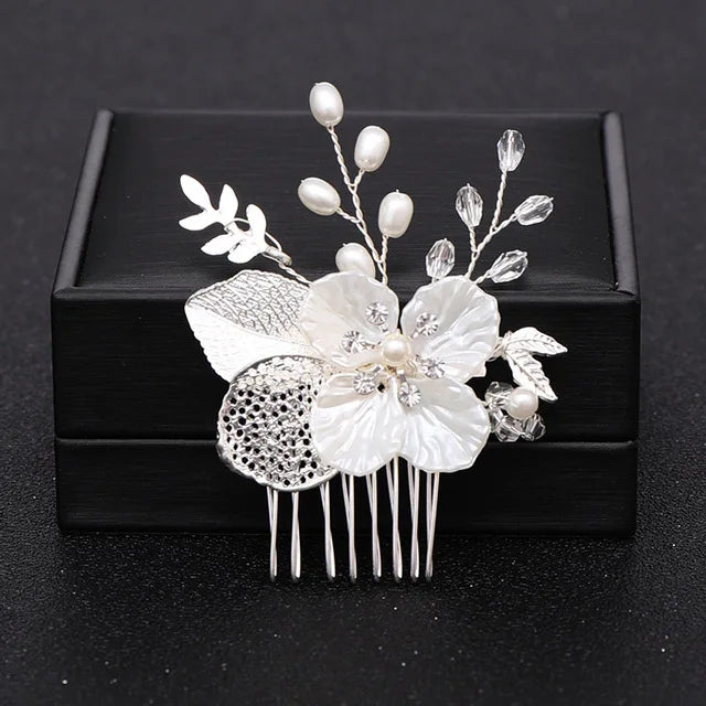 Handmade Pearl Hair Comb - Bridal & Wedding Hair Accessory