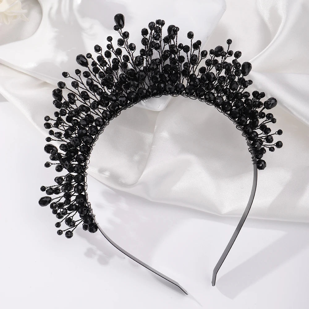 9 Colors Crystal Bridal Crown – Luxury Silver Headband for Weddings & Parties