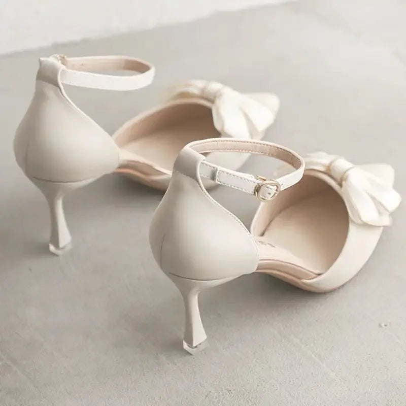 Medium Heel Mary Jane Butterfly Stilettos – Elegant Bridal & Party Shoes