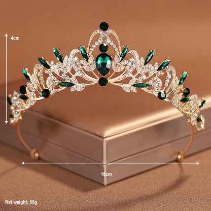 Itacazzo Gold Bridal Crown – Elegant Wedding & Birthday Tiara for Women