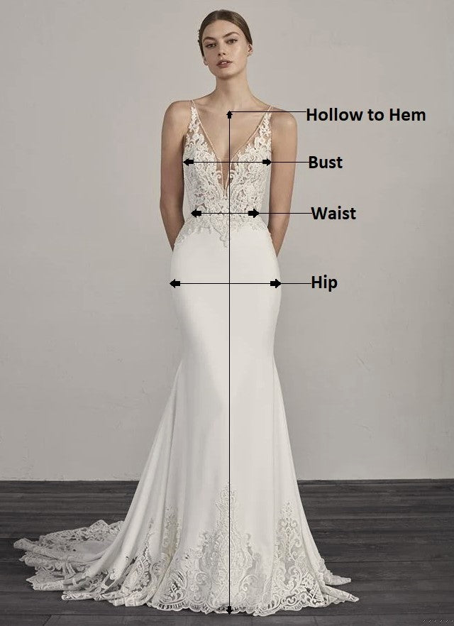 Sexy A-Line Wedding Gown with Deep V-Neckline and Customizable Back Design for the Bride's Request