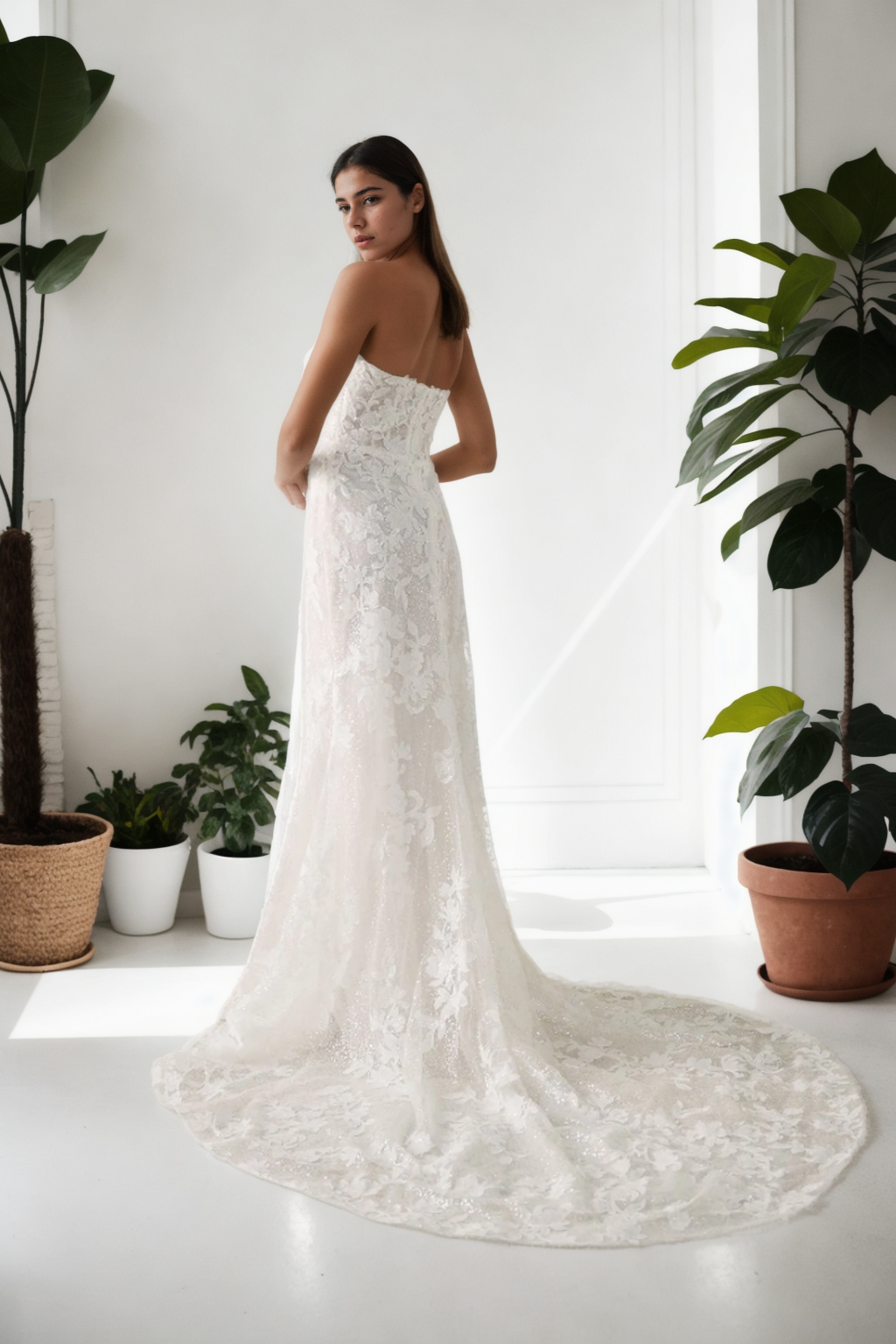 Celestial Grace Lace Wedding Gown