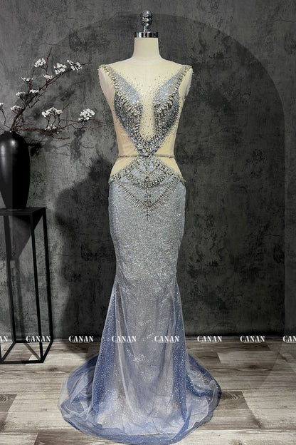 Helen - Enchanting Elegance: Customizable Sparkly Mermaid Wedding Dress"