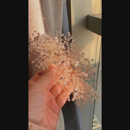 Haarkämme aus Kristallperlen, handgefertigt, Haarschmuck für Bräute, Haarschmuck für die Hochzeit