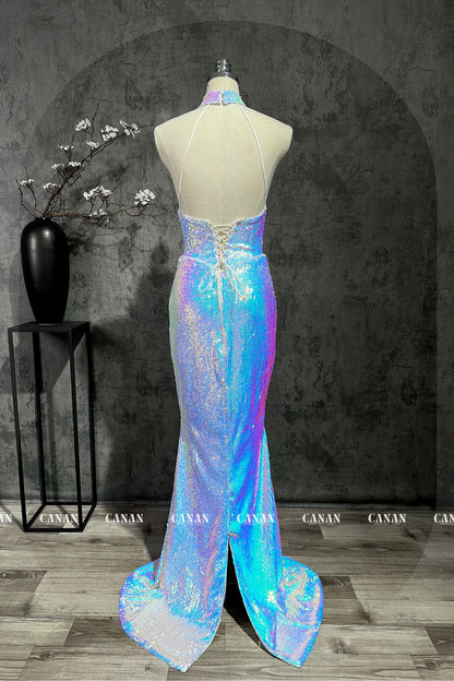 Bina - Sparkling Embroidered Mermaid Evening Dress