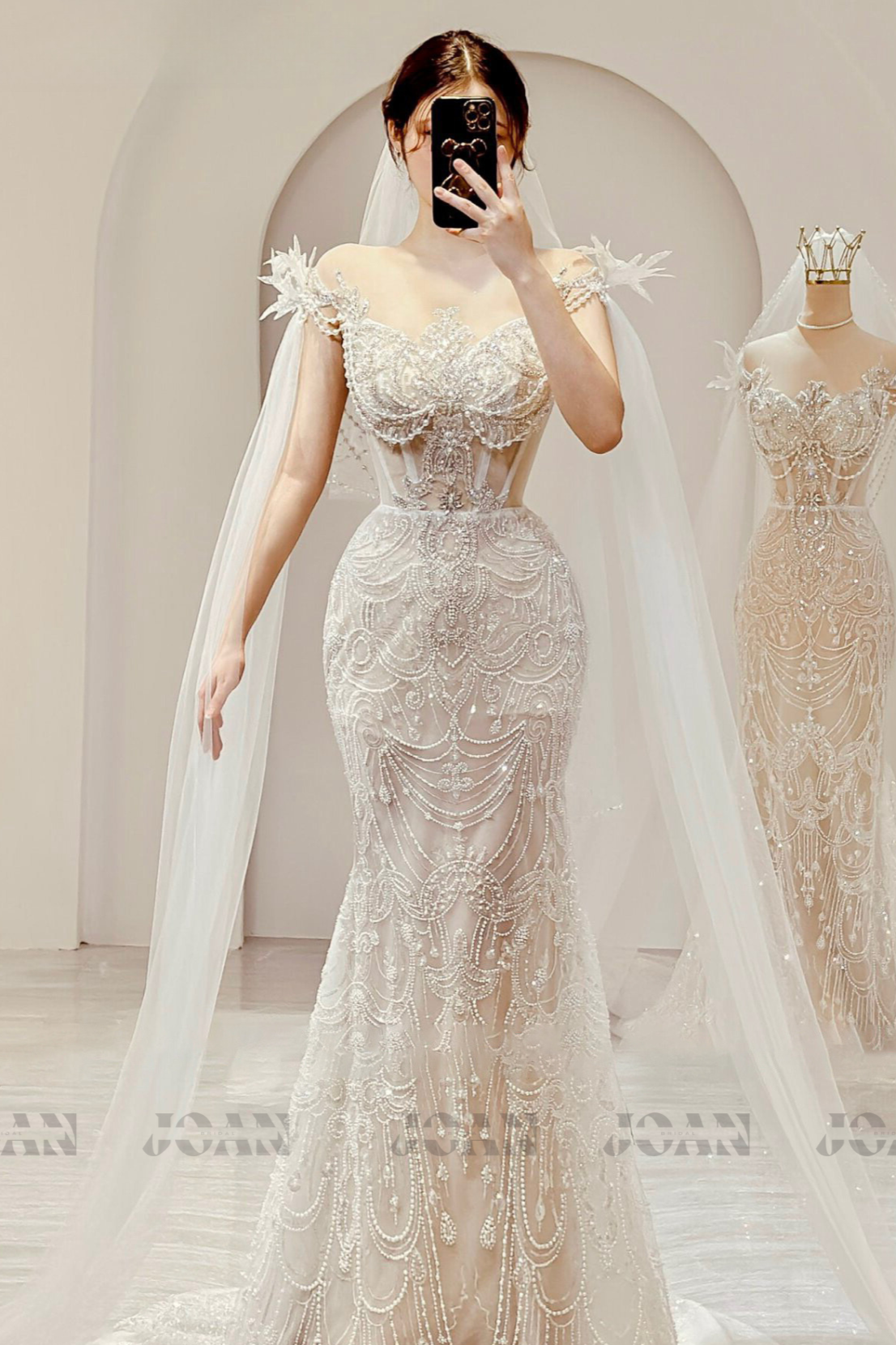 Custom Wedding Dress for Bride: Wivine E Ouapou