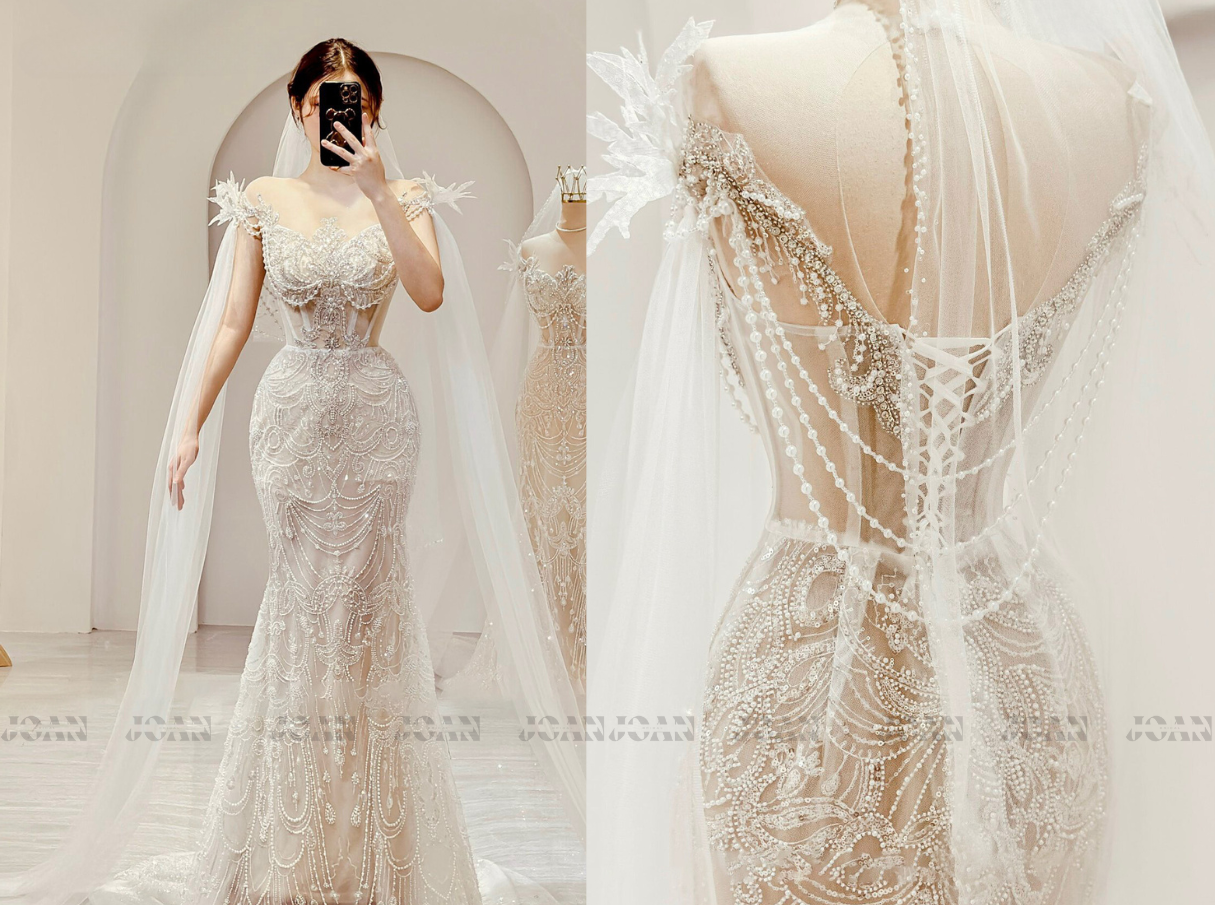 Custom Wedding Dress for Bride: Wivine E Ouapou