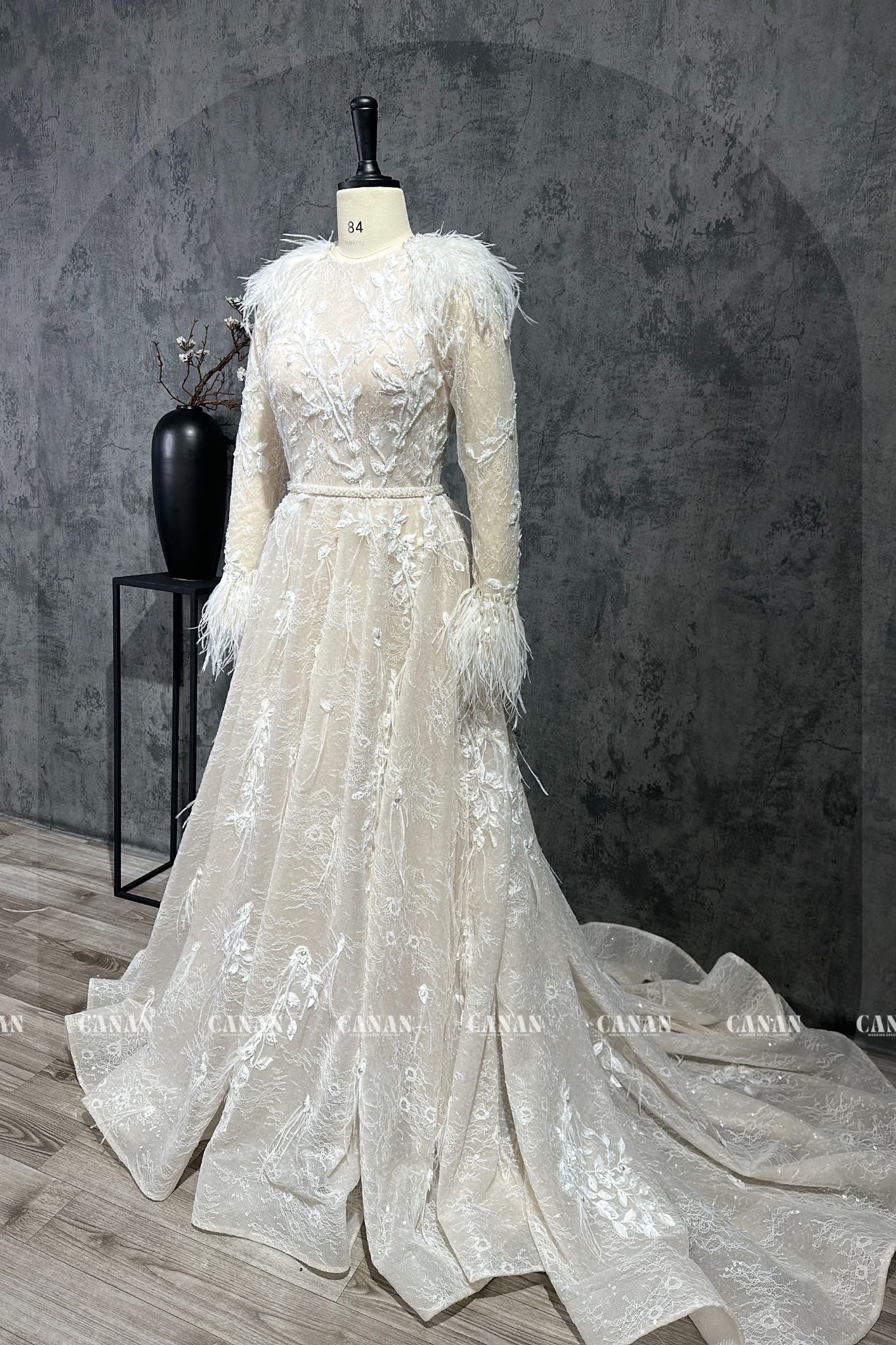 Anthea - Elegant and Luxurious A-Line Wedding Dress | Customizable Perfection