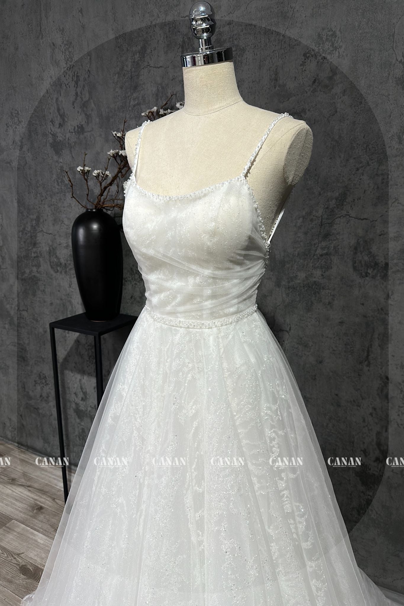 Sexy and Sparkly A-Line Wedding Dress , Custom Wedding Dress