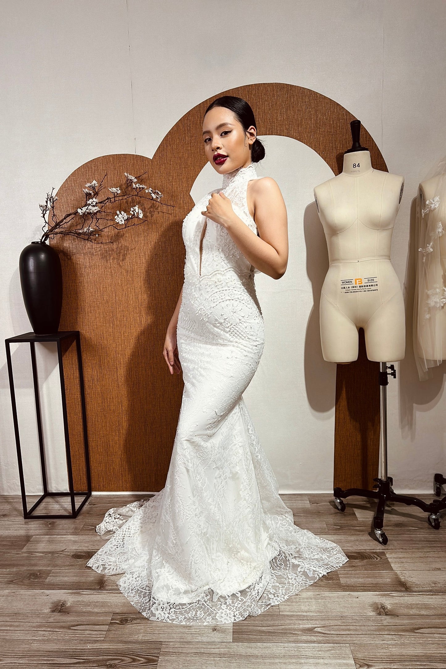 Abigail - Elegant Lace Mermaid Wedding Dress: Allure with an Open Back!