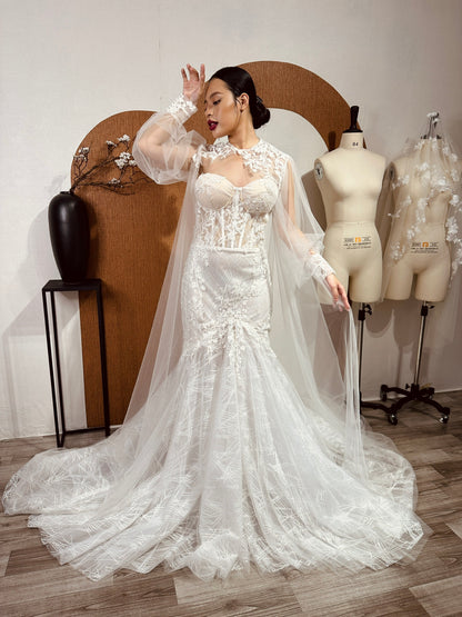 Helen - Enchanting Elegance: Personalized Mermaid Corset Wedding Dress