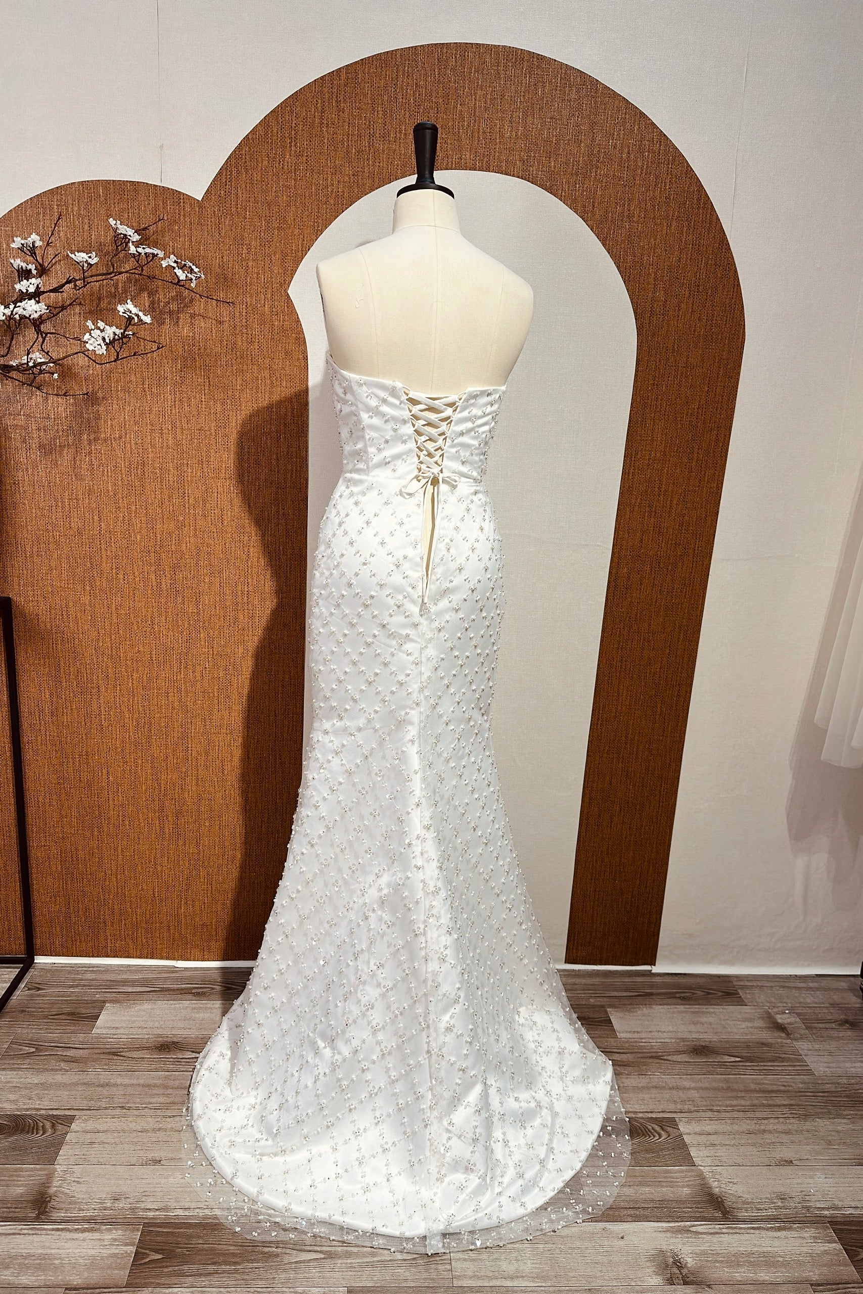 Sparkly Satin Mermaid Wedding Dress