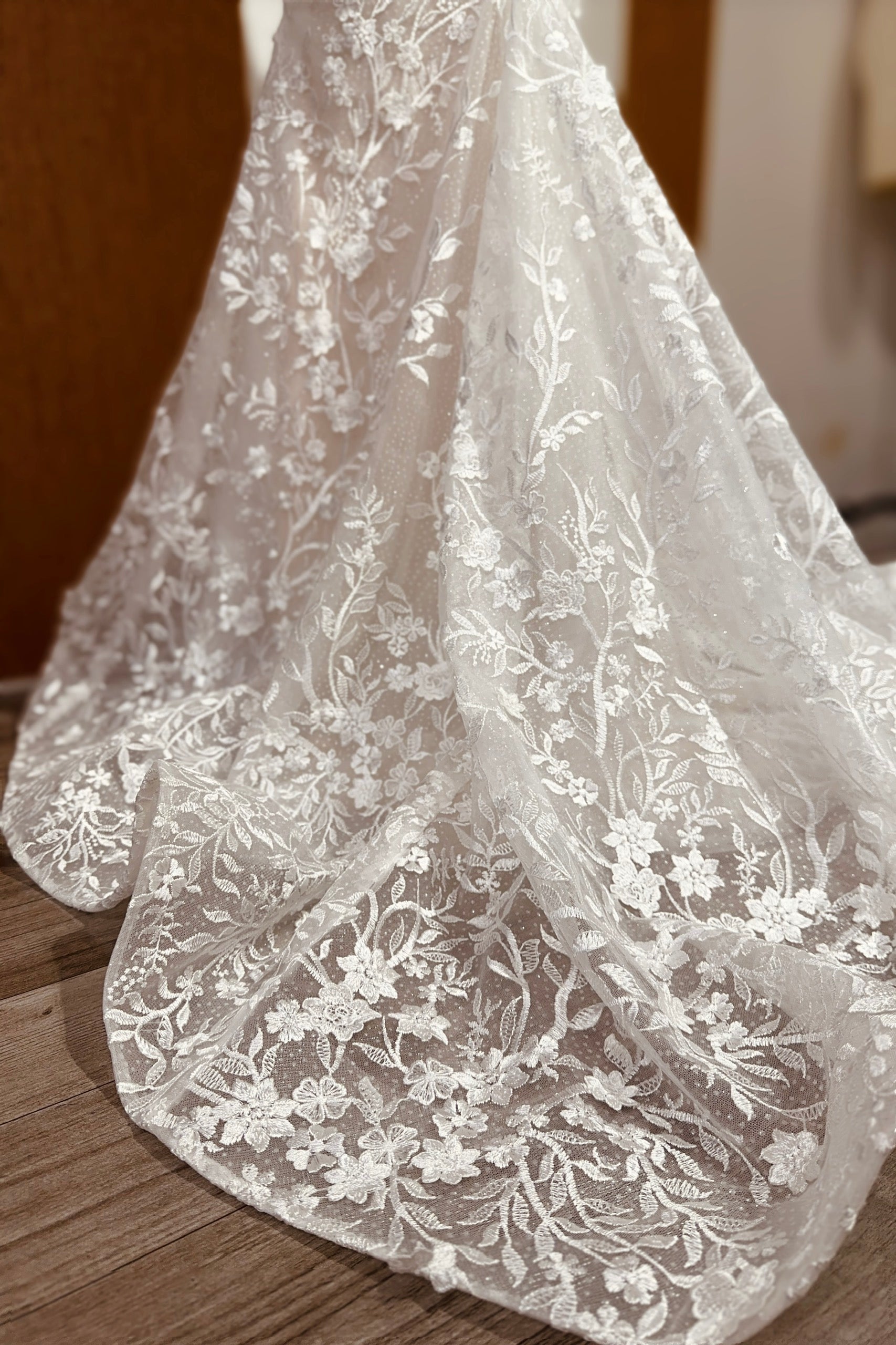 Rachel - Custom Wedding Dresses , Floral Lace Wedding Dresses , Sleeveless Mermaid Wedding Dresses , Simple Wedding Dresses , Boho Wedding Dresses