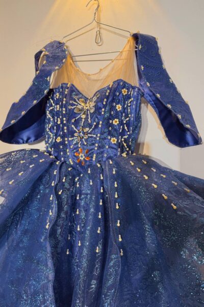 Royal Blue and Gold Quinceañera Ball Gown – BG0004