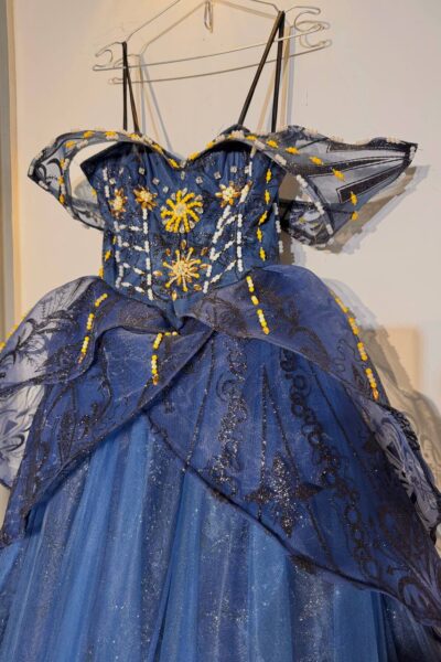 Royal Blue and Gold Quinceañera Ball Gown – BG0011