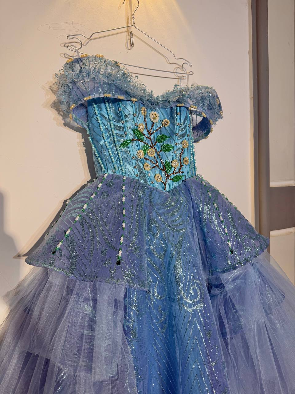 Dusty Blue Quinceañera Ball Gown – BG0015