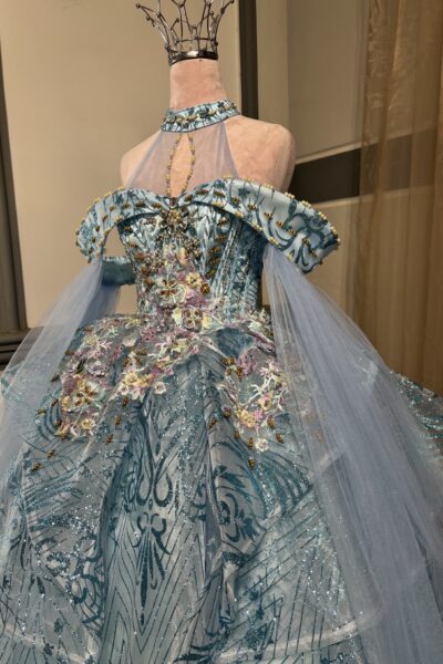Ice Blue Quinceañera Ball Gown – BG0030