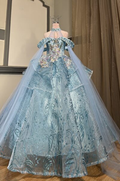 Ice Blue Quinceañera Ball Gown – BG0030