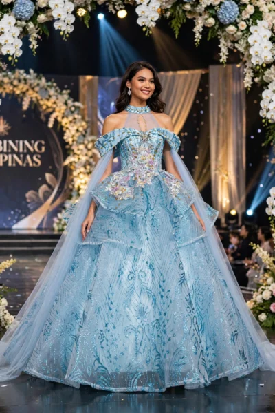 Ice Blue Quinceañera Ball Gown – BG0030