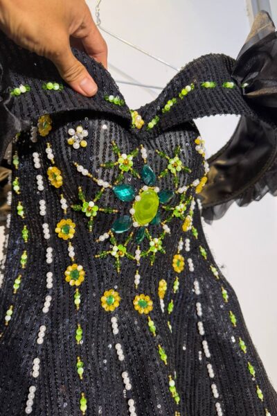 Black/Multicolor Homecoming Cocktail Dress – CT0007