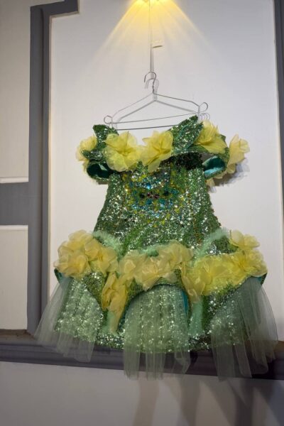 Green/Yellow Homecoming Cocktail Dress – CT0039