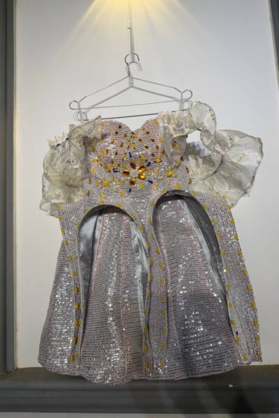 White/Silver Homecoming Cocktail Dress – CT0042