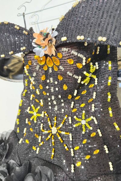 Black/Yellow Homecoming Cocktail Dress – CT0051