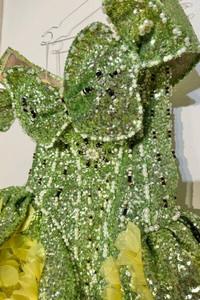 Green/Yellow Homecoming Cocktail Dress – CT0052