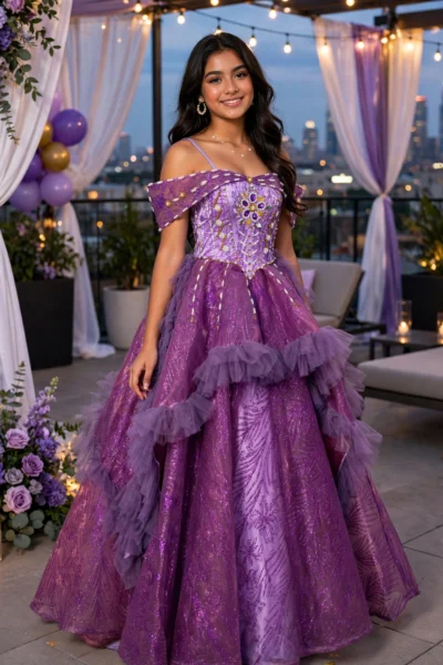 Purple Quinceañera Ball Gown – BG0012