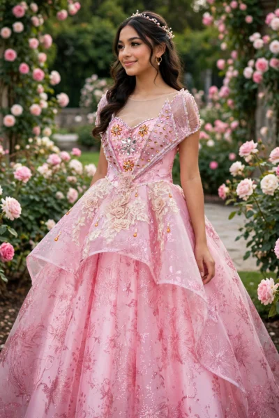 Blush Pink Quinceañera Ball Gown – BG0018