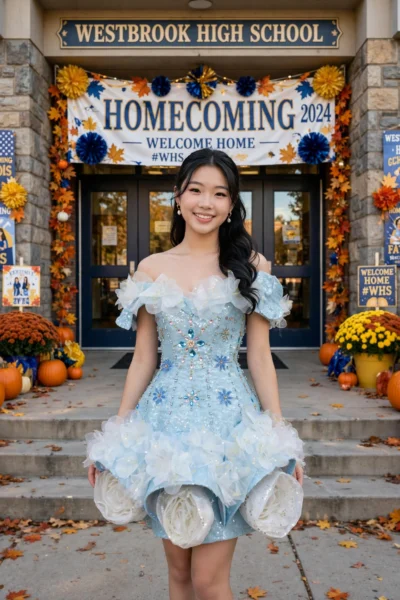 Light Blue Homecoming Cocktail Dress – CT0005