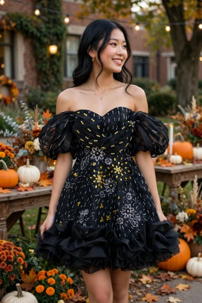 Black Homecoming Cocktail Dress – CT0013