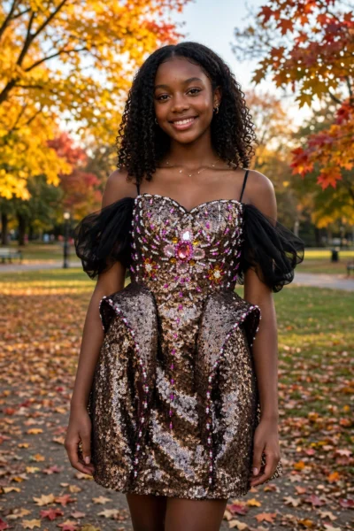 Bronze Homecoming Cocktail Dress – CT0017