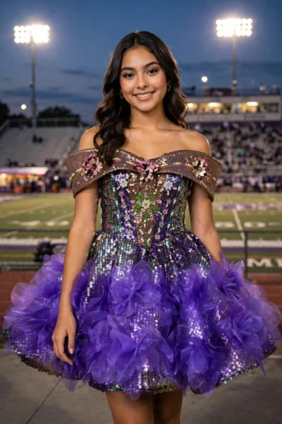 Purple Homecoming Cocktail Dress – CT0027