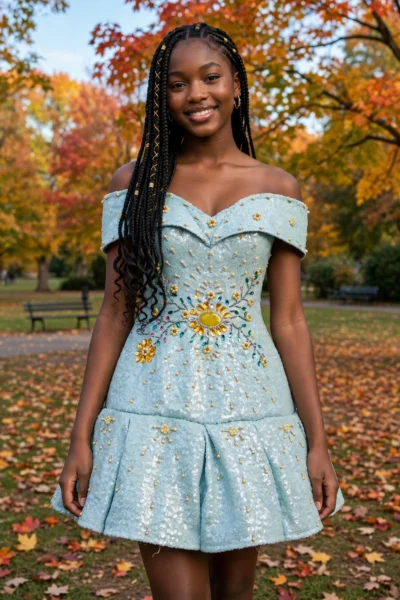 Light Blue Homecoming Cocktail Dress – CT0032