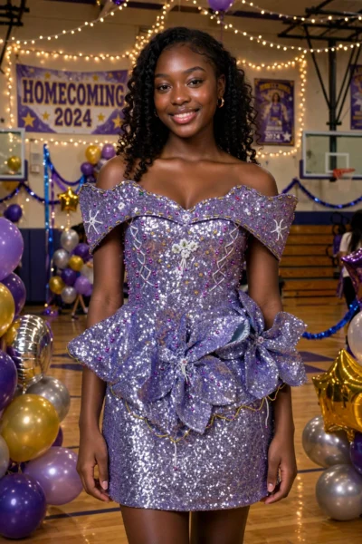 Lavender Homecoming Cocktail Dress – CT0041