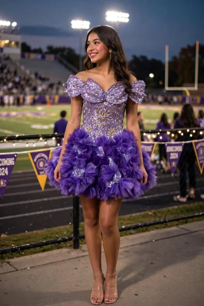 Lavender/Purple Homecoming Cocktail Dress – CT0057
